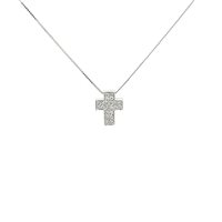 Halskette Cianfrone Gioielli Dame Croce in Weißgold Diamante 0.15 Ct COOR-7-198 - COOR-7-198